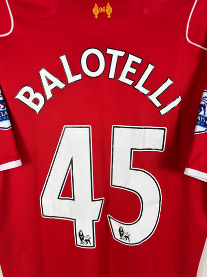 LIVERPOOL 2014/2015 BALOTELLI #45 HOME SHIRT (L)