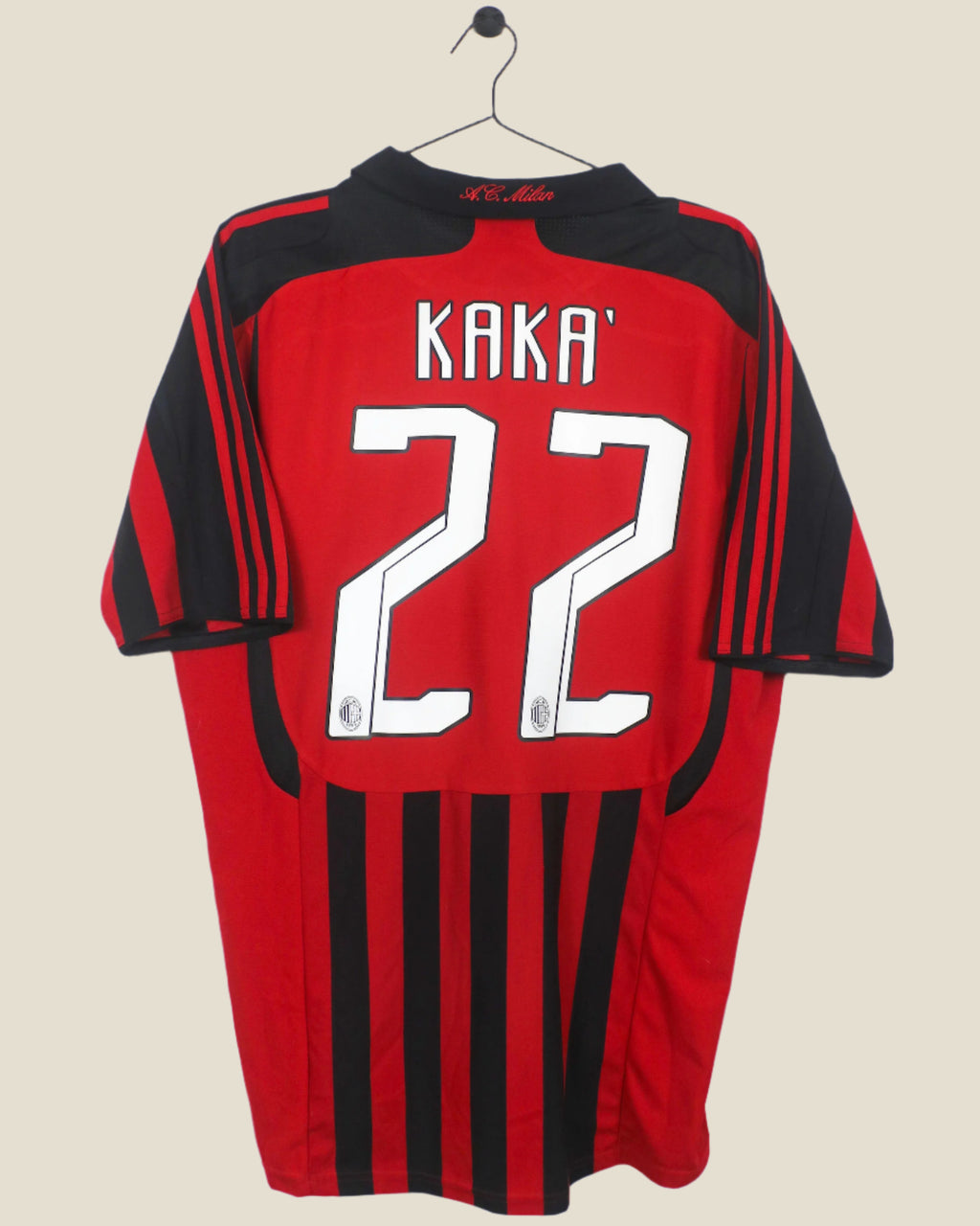 AC MILAN 2007/08 KAKA #22 HOME SHIRT (L) ADIDAS