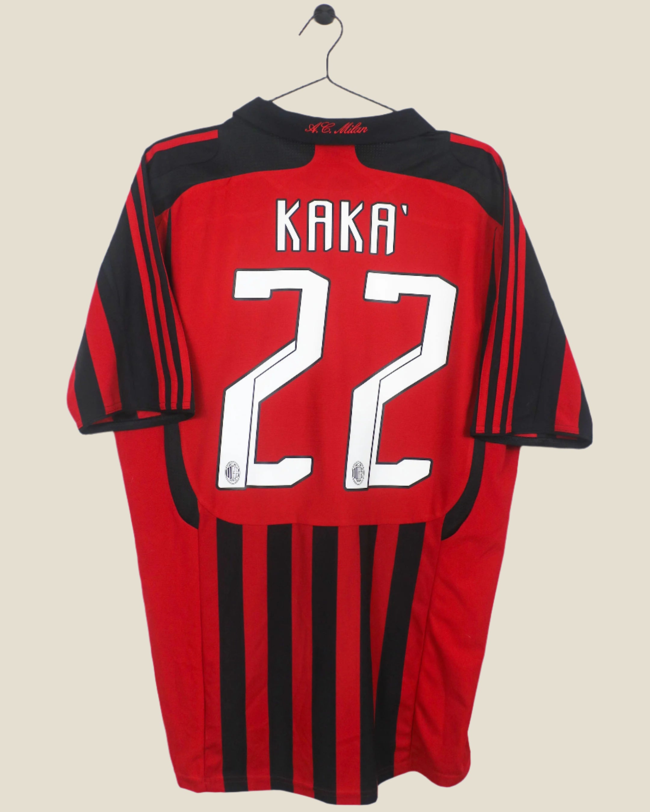 AC MILAN 2007/08 KAKA #22 HOME SHIRT (L) ADIDAS