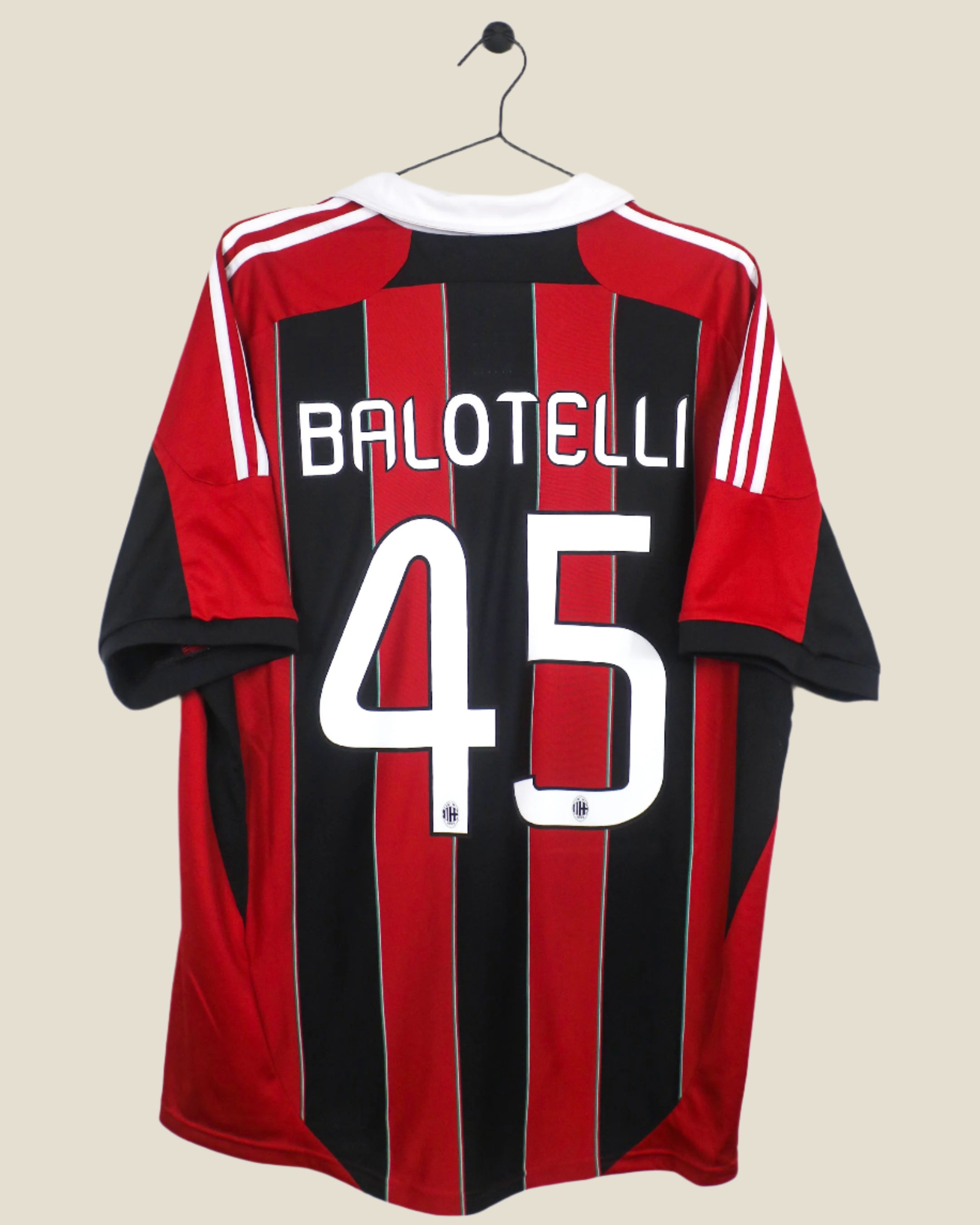 AC MILAN 2012/13 BALOTELLI #45 HOME SHIRT (XL) ADIDAS