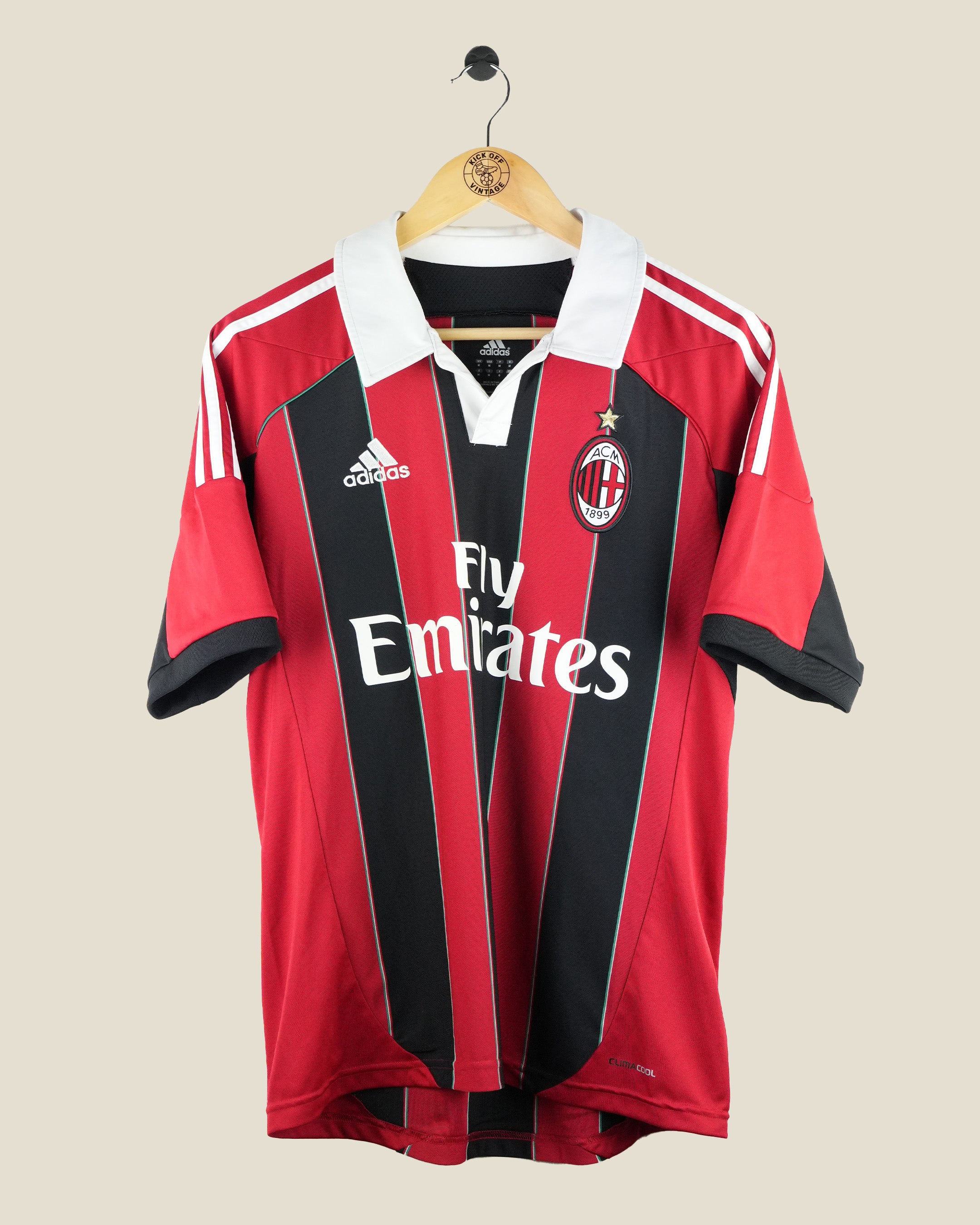 AC MILAN 2012/13 BALOTELLI HOME SHIRT (M) ADIDAS