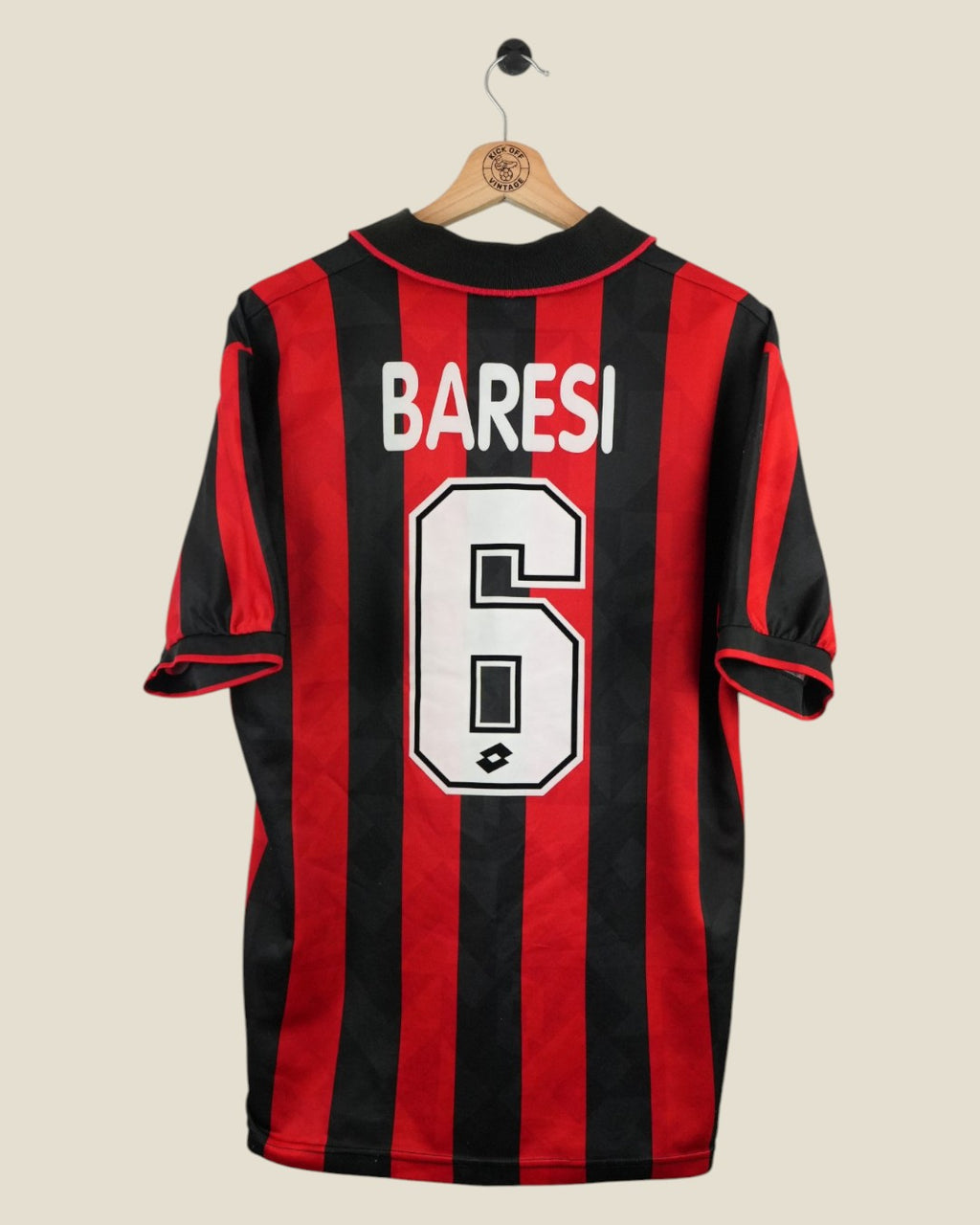 AC MILAN 1994/95 BARESI HOME SHIRT (M/L) LOTTO