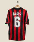 AC MILAN 1994/95 BARESI HOME SHIRT (M/L) LOTTO