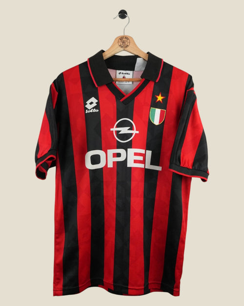 AC MILAN 1994/95 BARESI HOME SHIRT (M/L) LOTTO