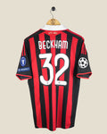 AC MILAN 2009/10 BECKHAM UCL HOME SHIRT (M) ADIDAS