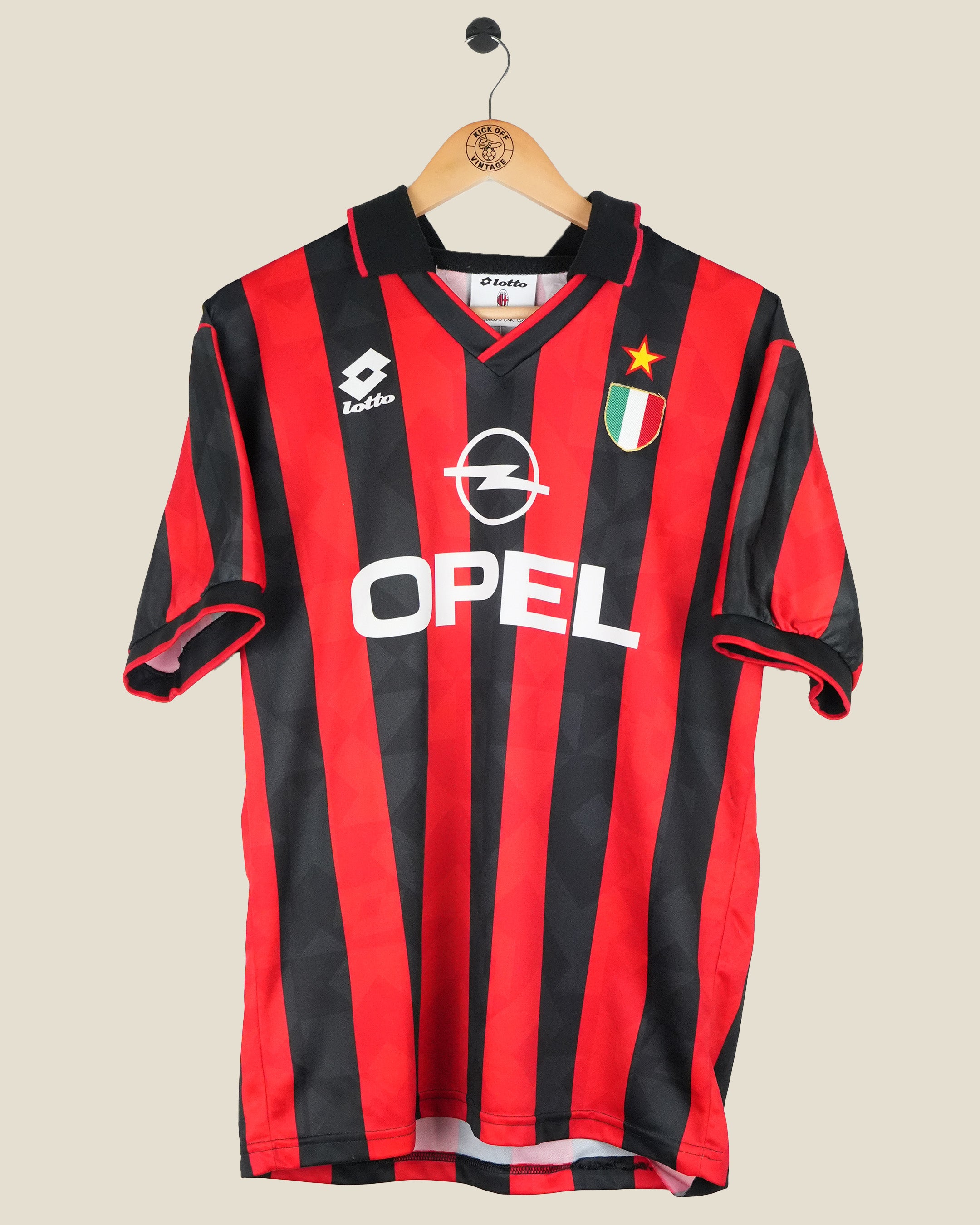 AC MILAN 1994/95 HOME SHIRT (L) LOTTO