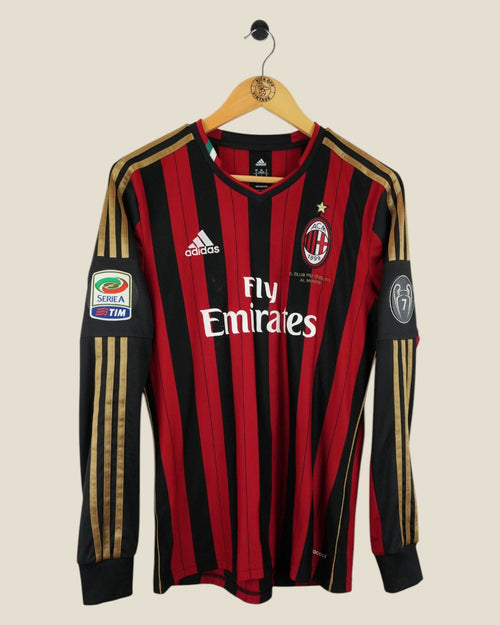 AC MILAN 2013/14 HONDA HOME SHIRT L/S (S) ADIDAS