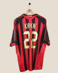 AC MILAN 2005/06 KAKA HOME SHIRT (XL) ADIDAS