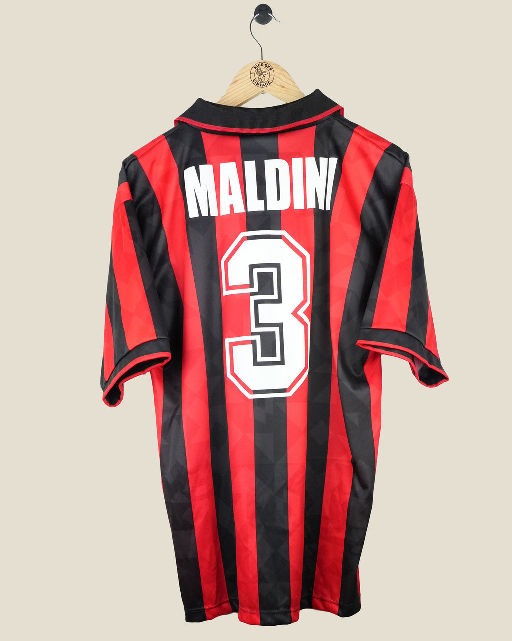 AC MILAN 1993/94 MALDINI HOME SHIRT (L) LOTTO