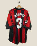 AC MILAN 1998/99 MALDINI HOME SHIRT (L) ADIDAS
