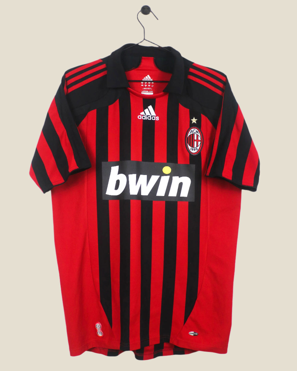 AC MILAN 2007/08 MALDINI #3 HOME SHIRT (M) ADIDAS
