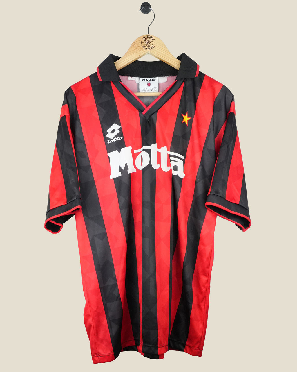 AC MILAN 1993/94 MALDINI HOME SHIRT (L) LOTTO
