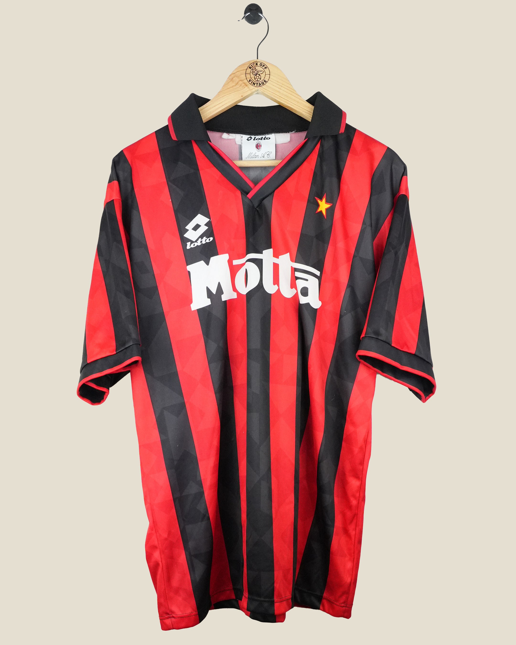 AC MILAN 1993/94 MALDINI HOME SHIRT (L) LOTTO