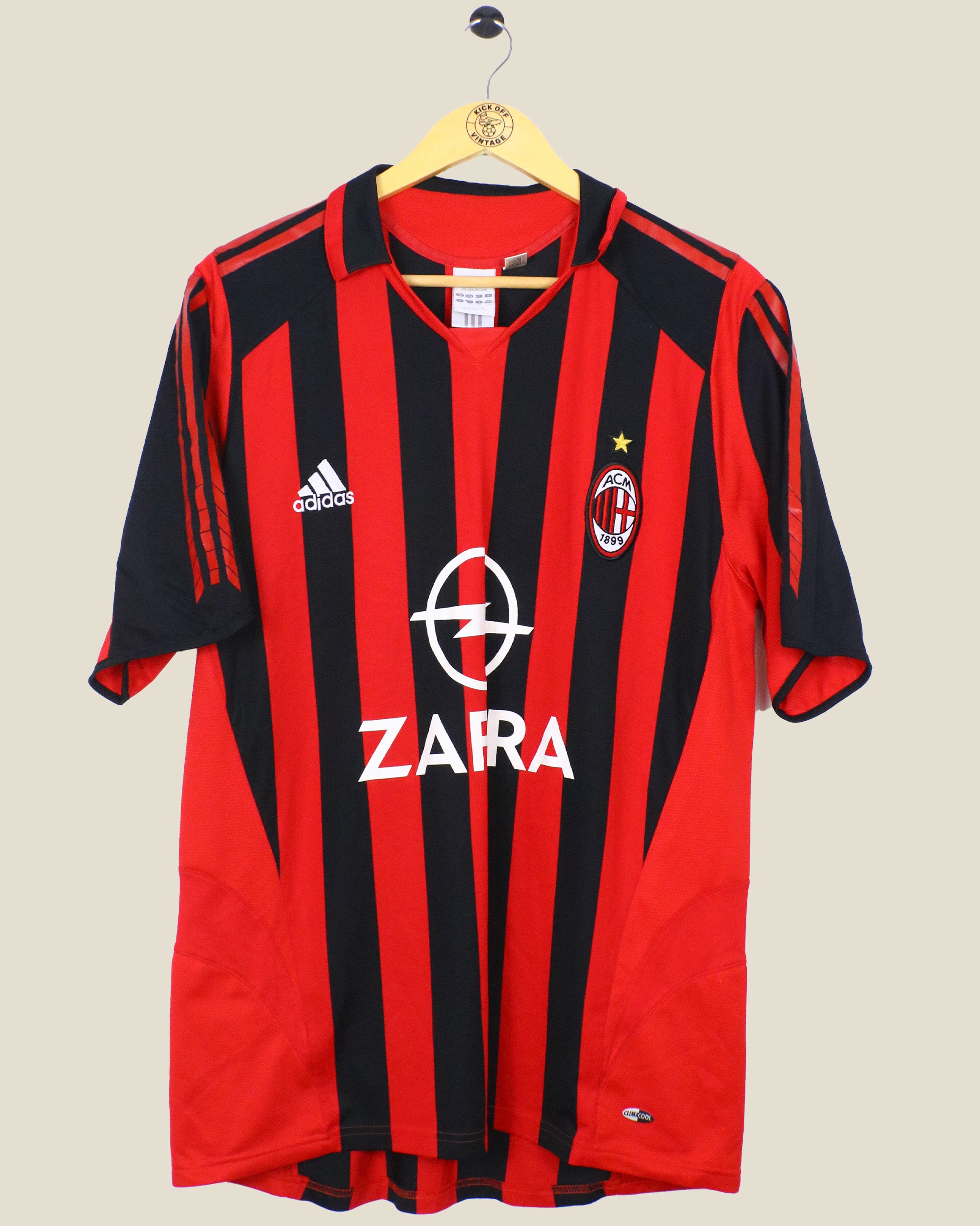 AC MILAN 2005/06 MALDINI HOME SHIRT (L) ADIDAS