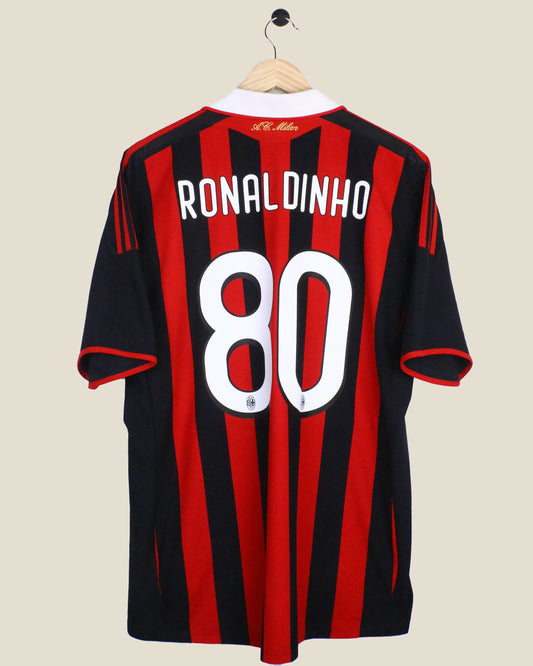 AC MILAN 2009/10 RONALDINHO #80 HOME (L) ADIDAS