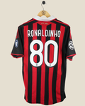 AC MILAN 2009/10 RONALDINHO UCL HOME SHIRT (M) ADIDAS