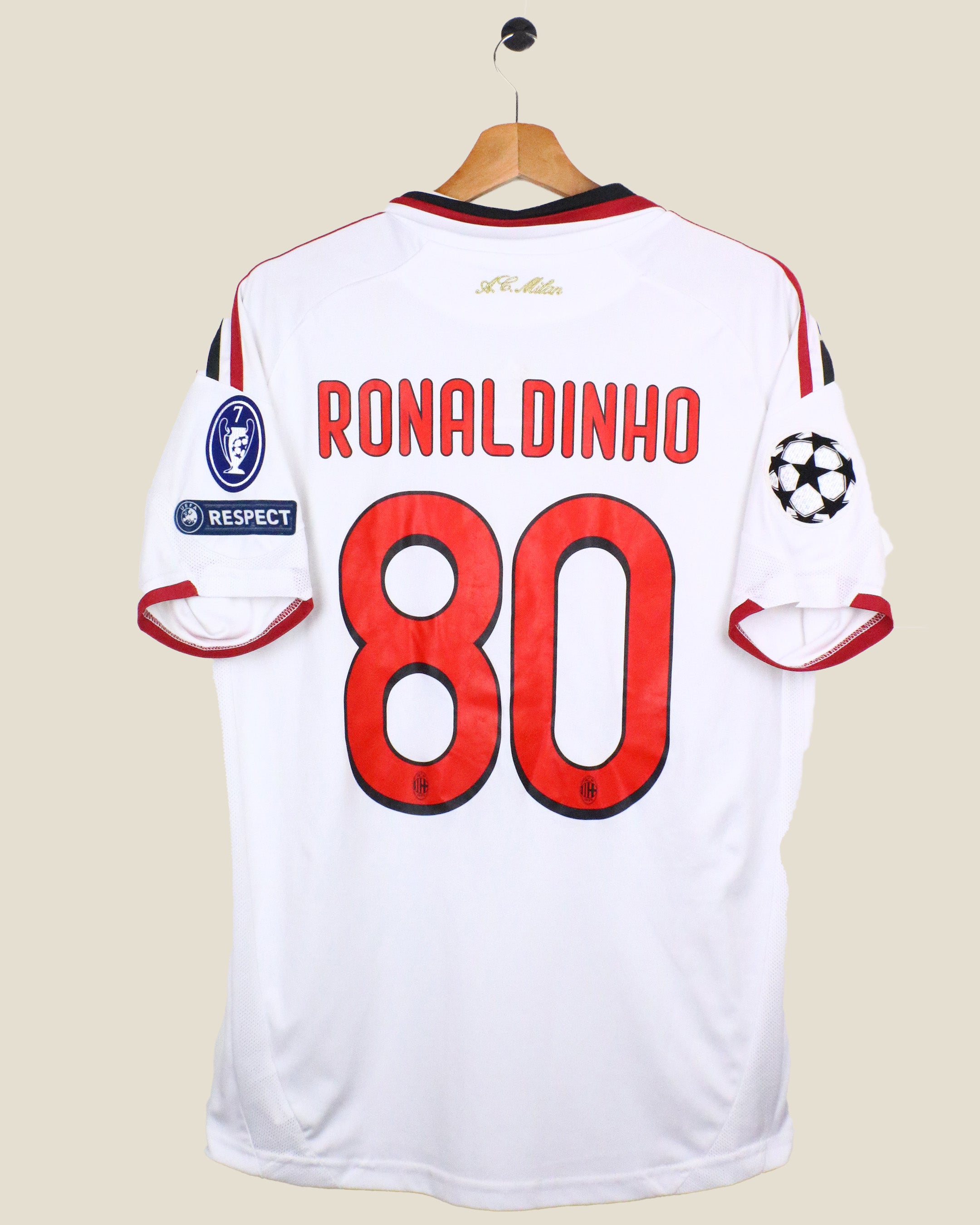AC MILAN 2009/10 RONALDINHO #80 UCL AWAY (M) ADIDAS