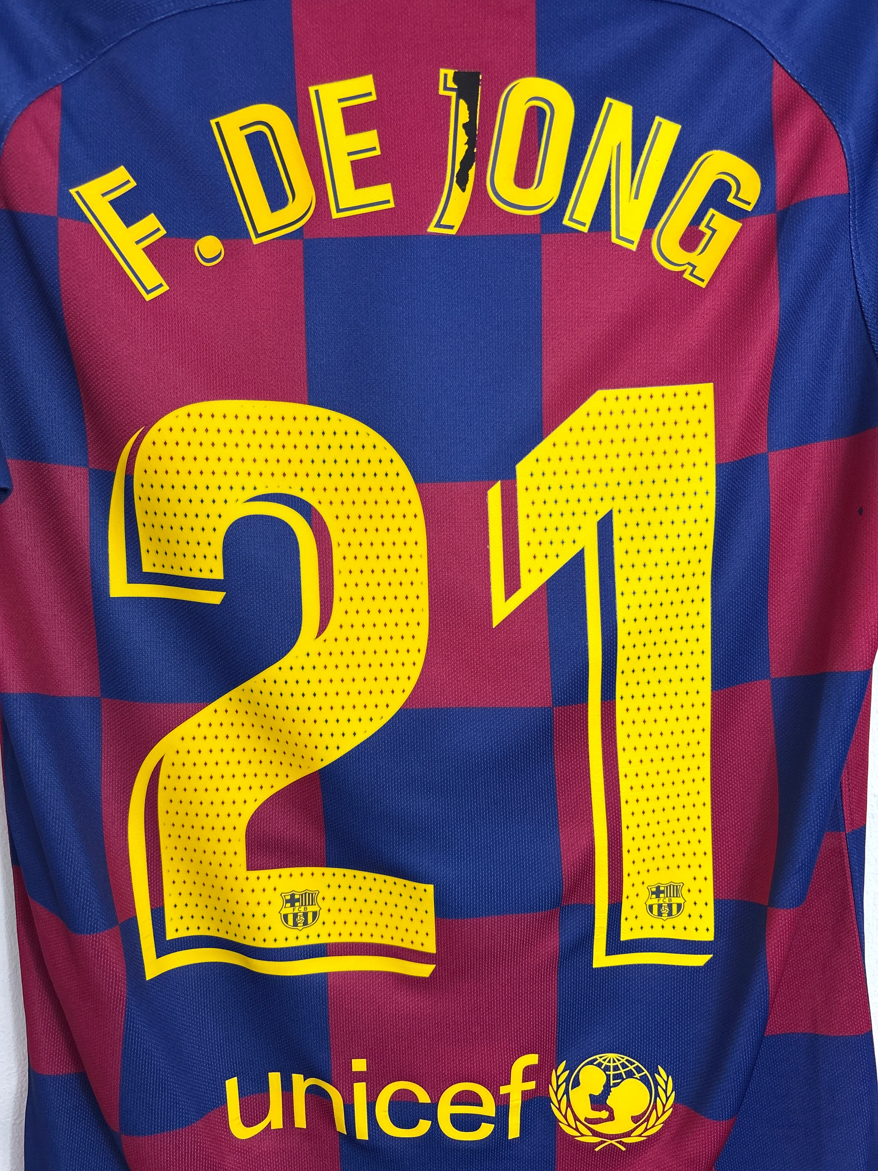 BARCELONA 2019/20 DE JONG #21 HOME SHIRT (S) NIKE
