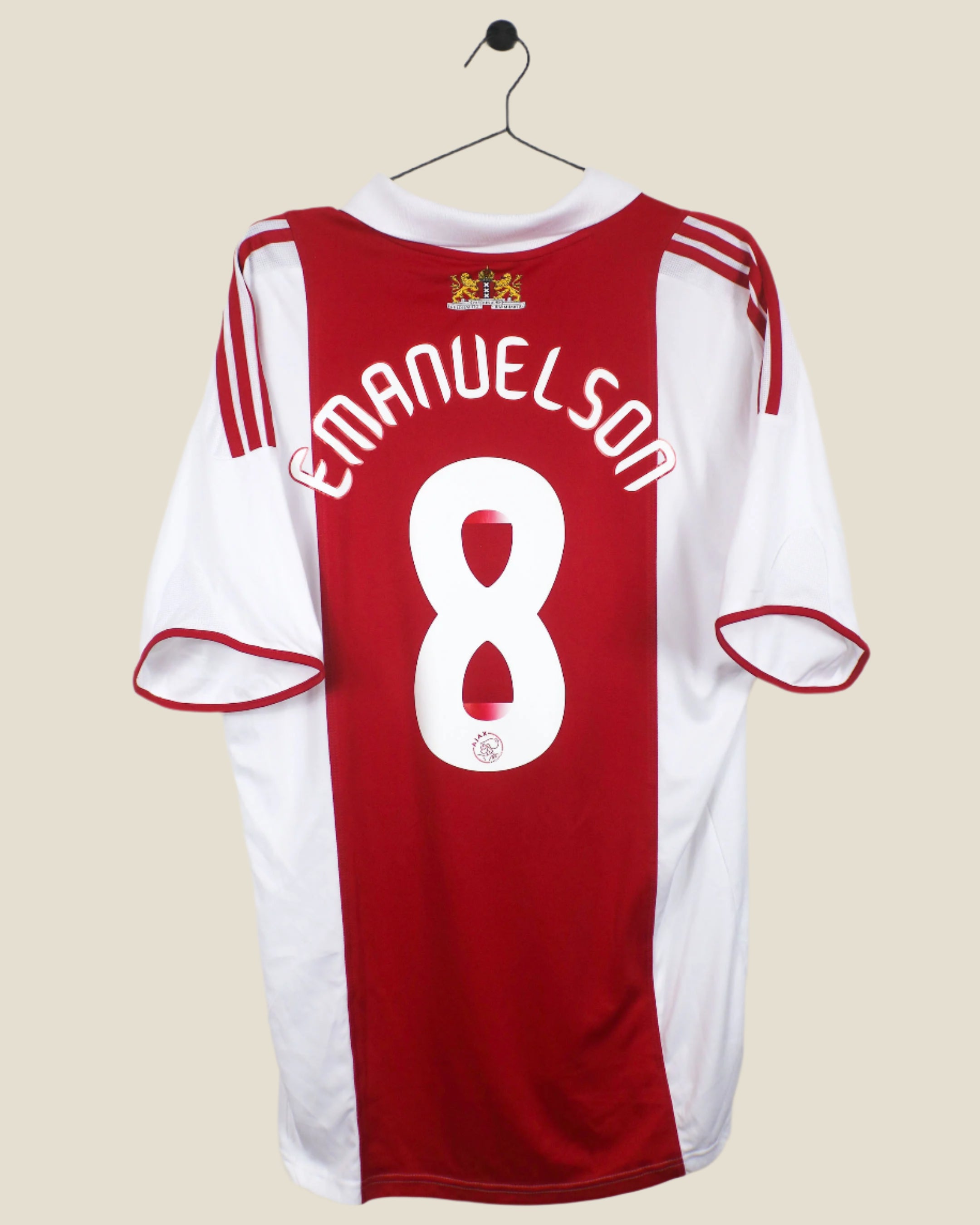 AJAX 2009/10 EMANUELSON #8 HOME SHIRT (L) ADIDAS