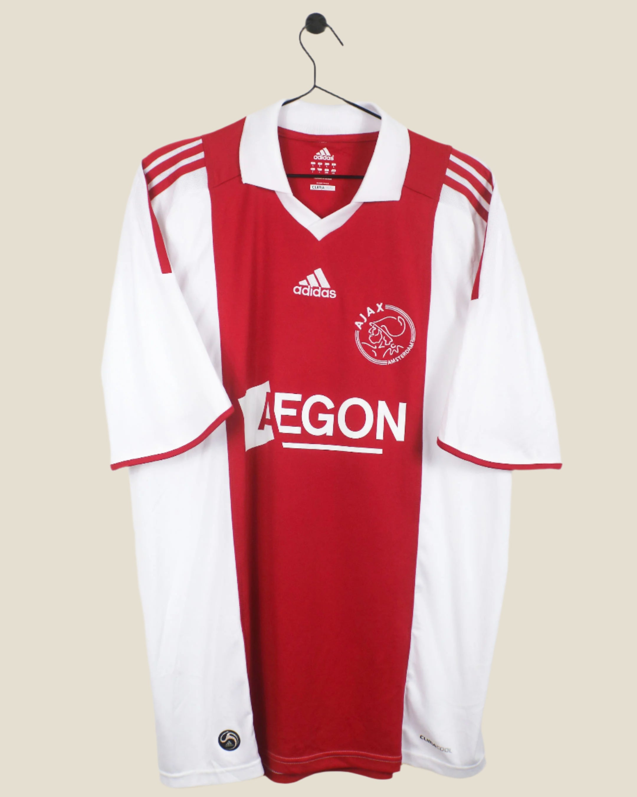 AJAX 2009/10 EMANUELSON #8 HOME SHIRT (L) ADIDAS