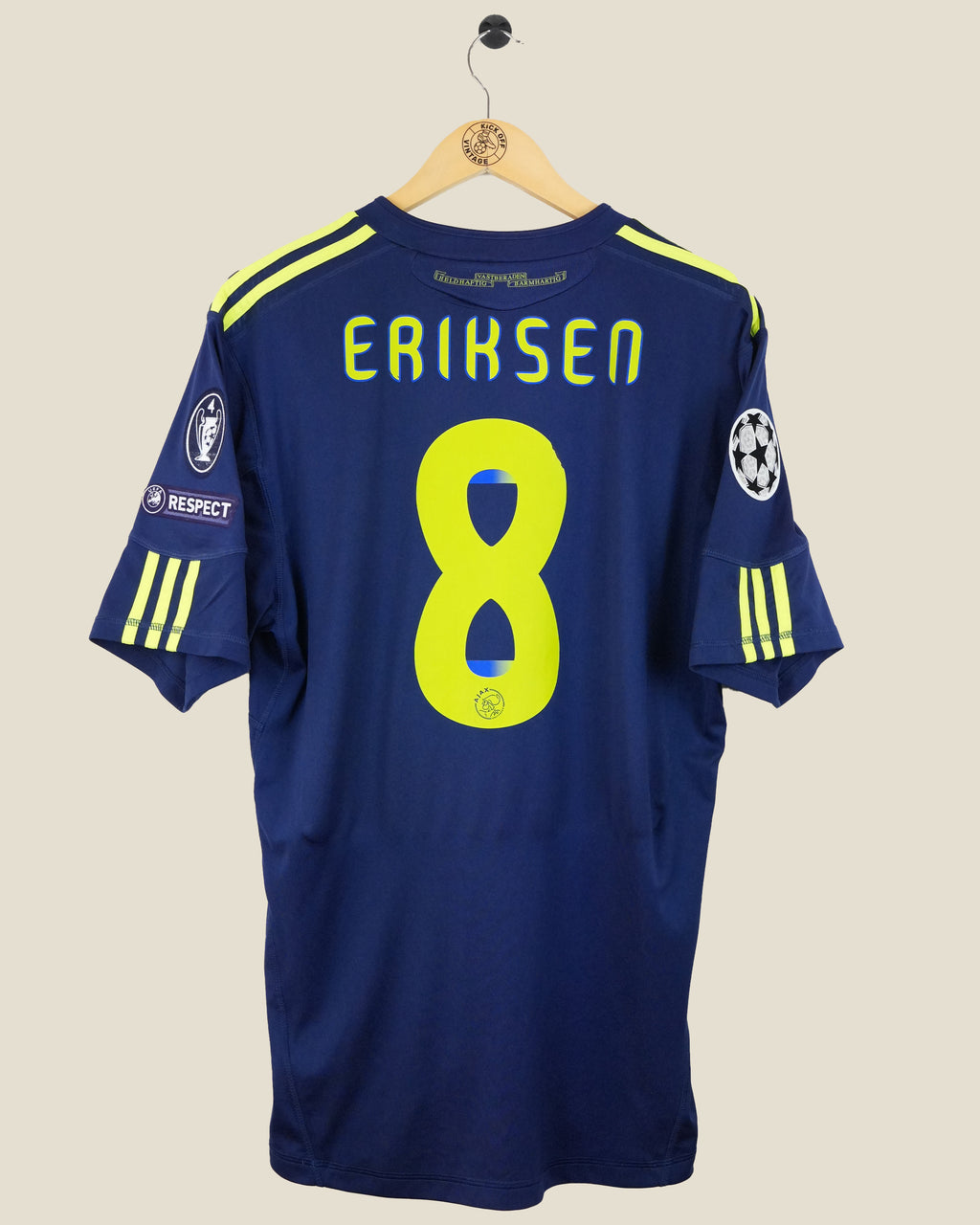 AJAX 2010/11 ERIKSEN UCL AWAY SHIRT (L) ADIDAS