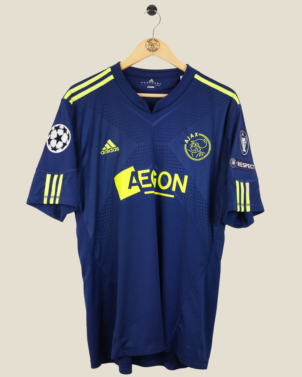 AJAX 2010/11 ERIKSEN UCL AWAY SHIRT (L) ADIDAS