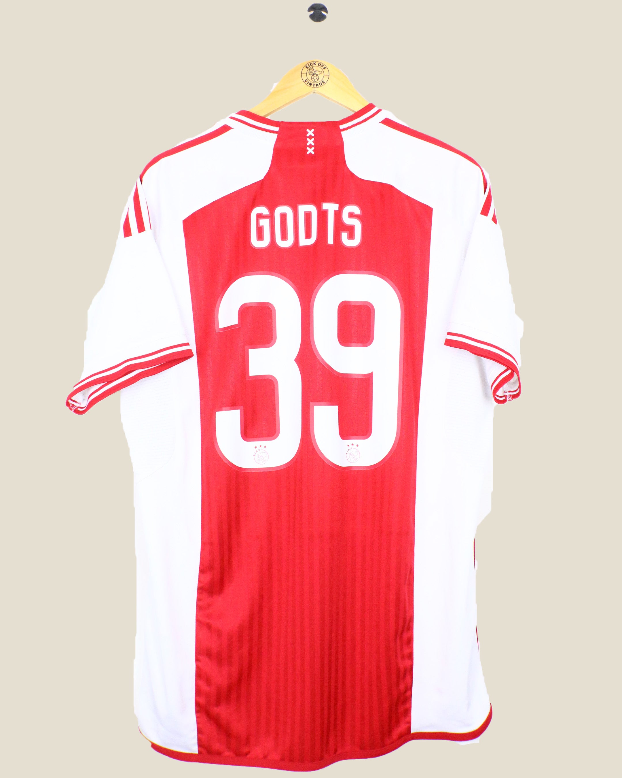 AJAX 2023/24 GODTS HOME SHIRT (XL) ADIDAS