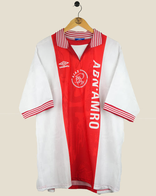 AJAX 1996/97 KLUIVERT HOME SHIRT (XL) UMBRO