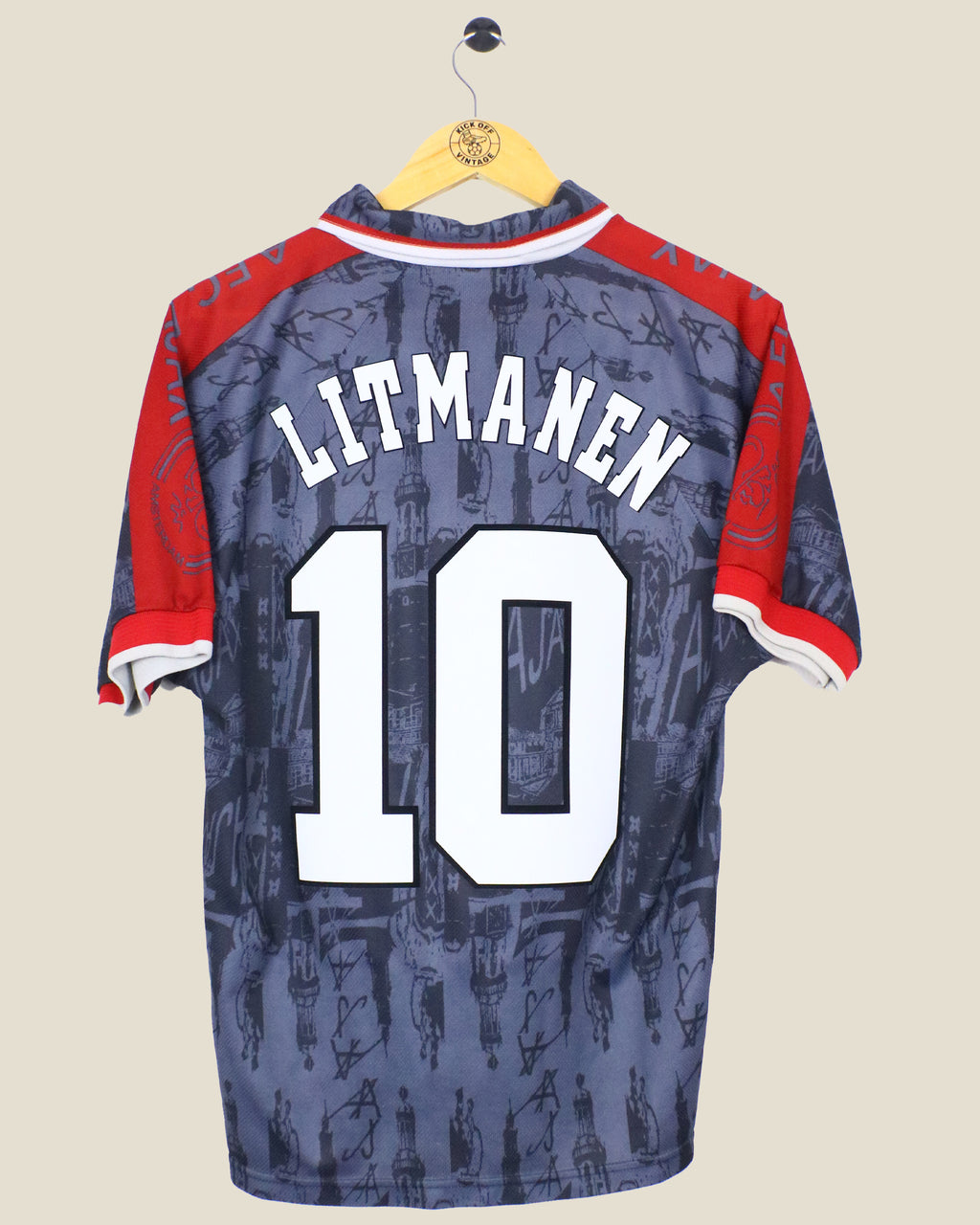 AJAX 1996/97 LITMANEN AWAY SHIRT (M) UMBRO