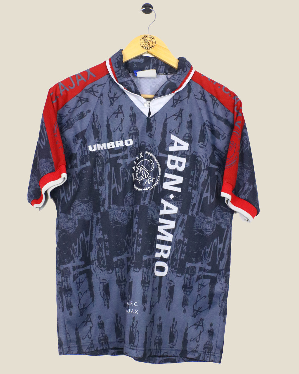 AJAX 1996/97 LITMANEN AWAY SHIRT (M) UMBRO