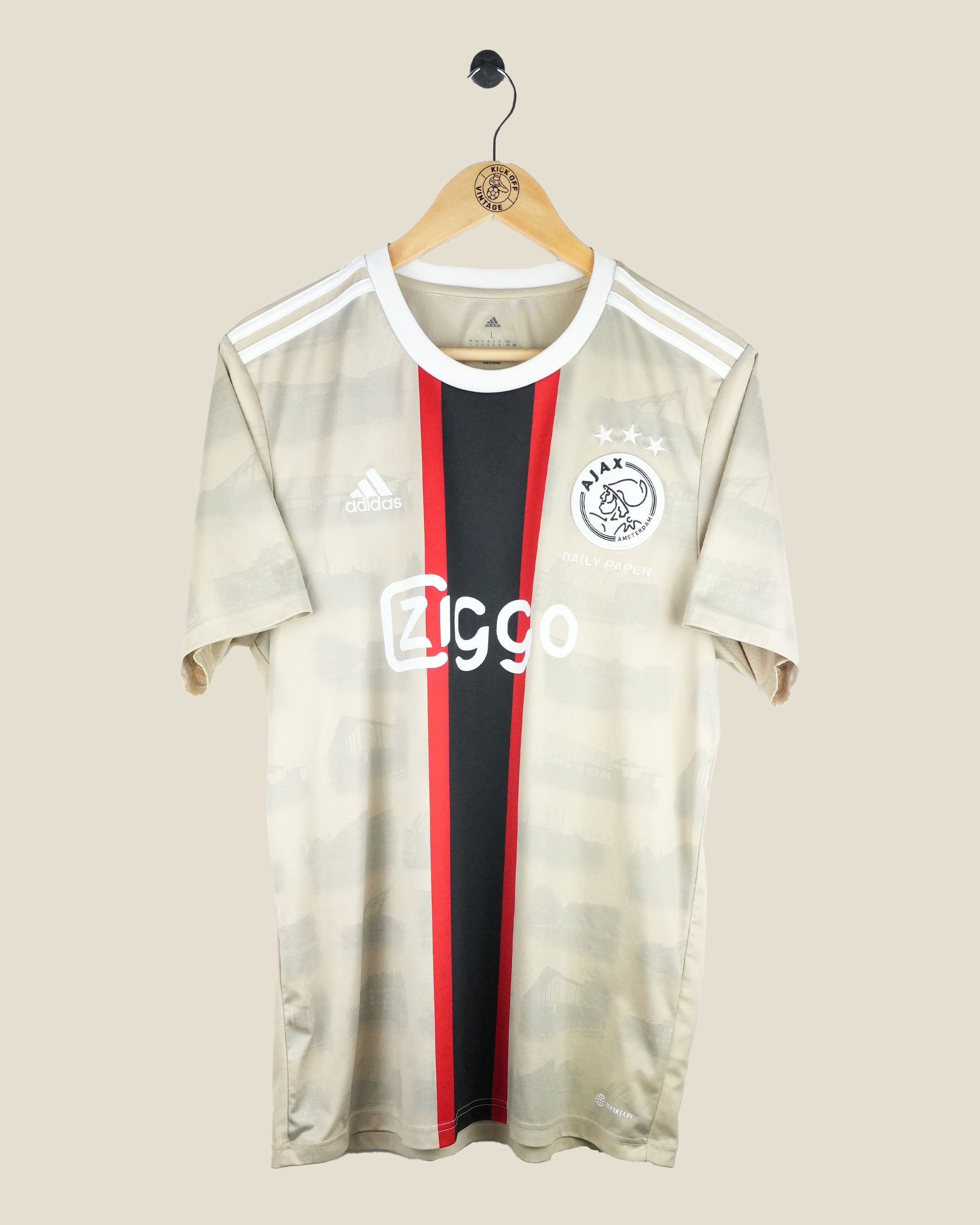 AJAX 2022/23 TADIC THIRD DAILY PAPER SHIRT (L) ADIDAS