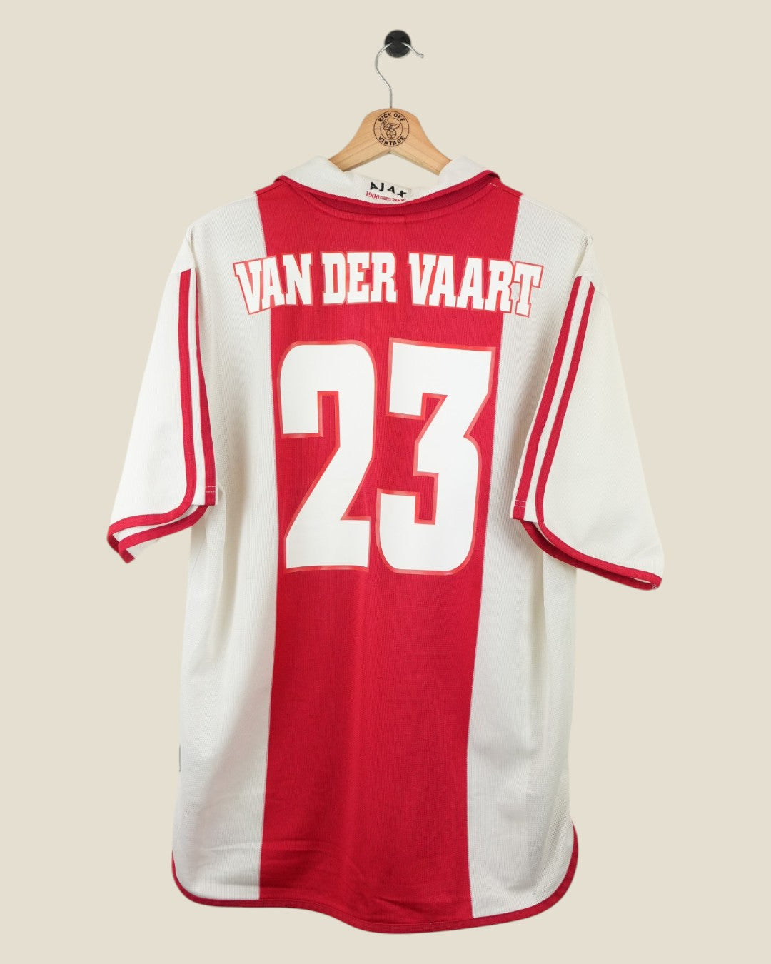 AJAX 2000/01 VAN DER VAART HOME SHIRT (L) ADIDAS