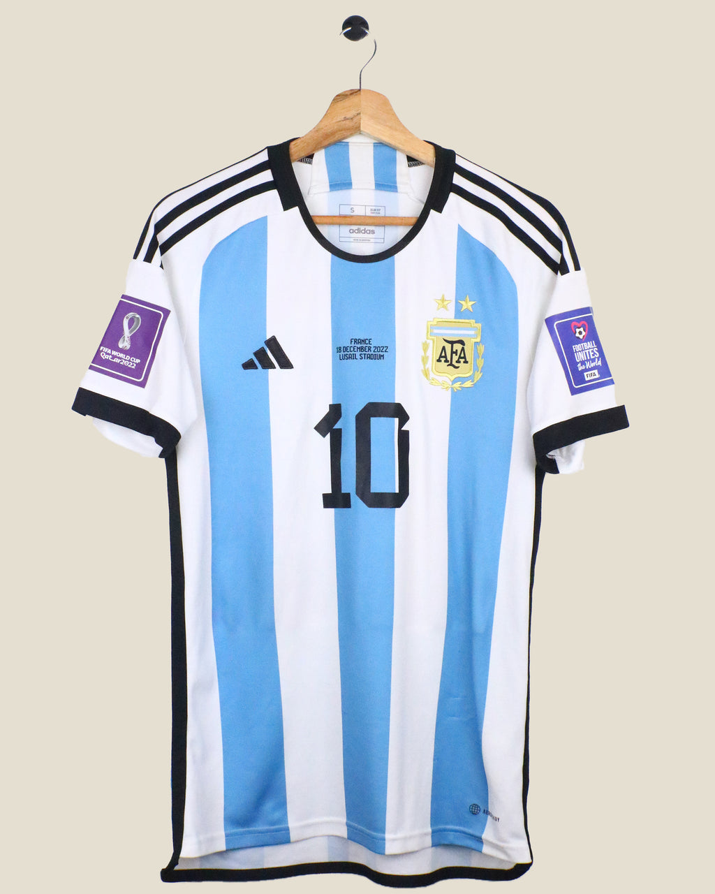 ARGENTINA 2022 MESSI #10 WORLD CUP FINAL HOME (S) ADIDAS