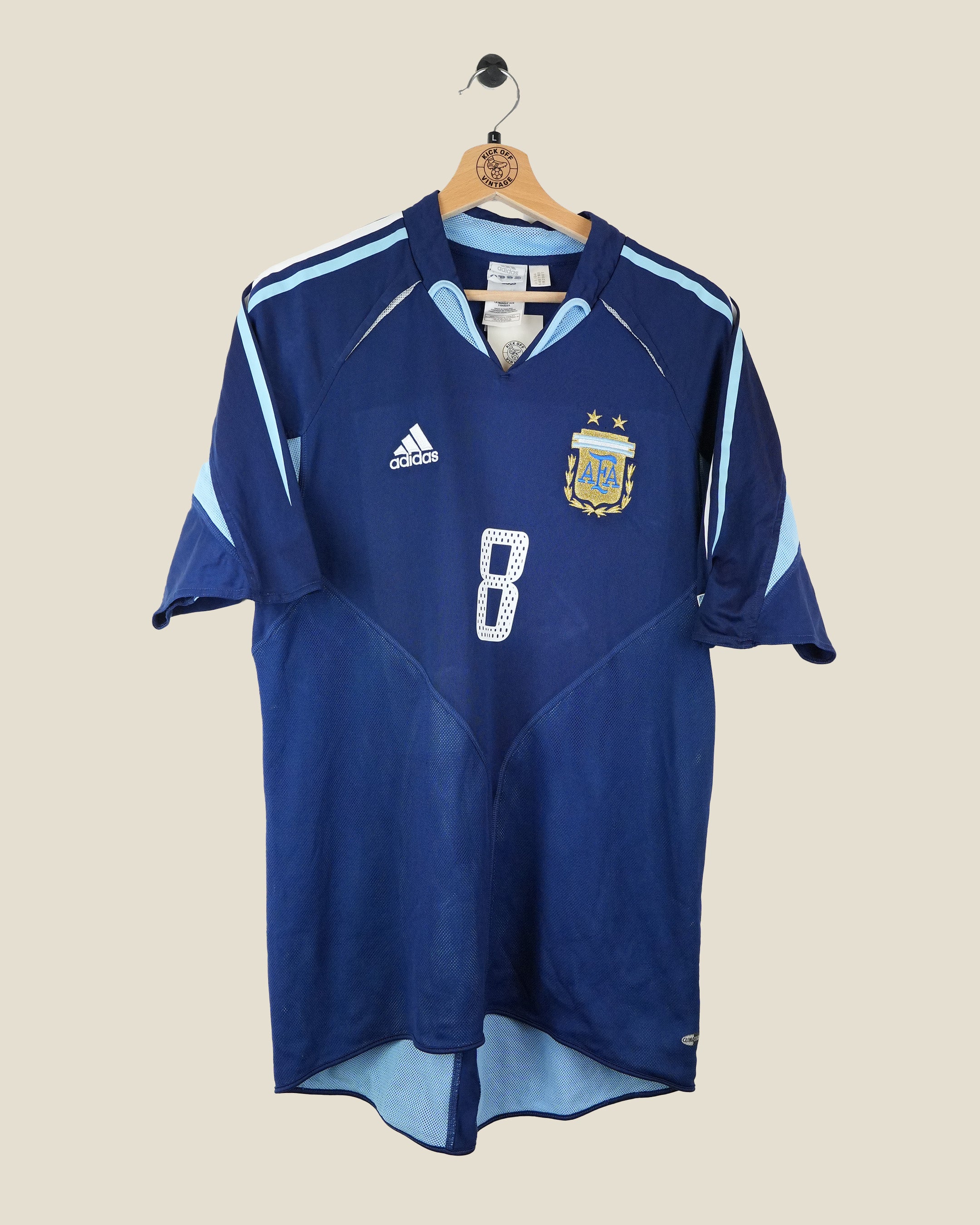 ARGENTINA 2004 RIQUELME AWAY SHIRT (L) ADIDAS