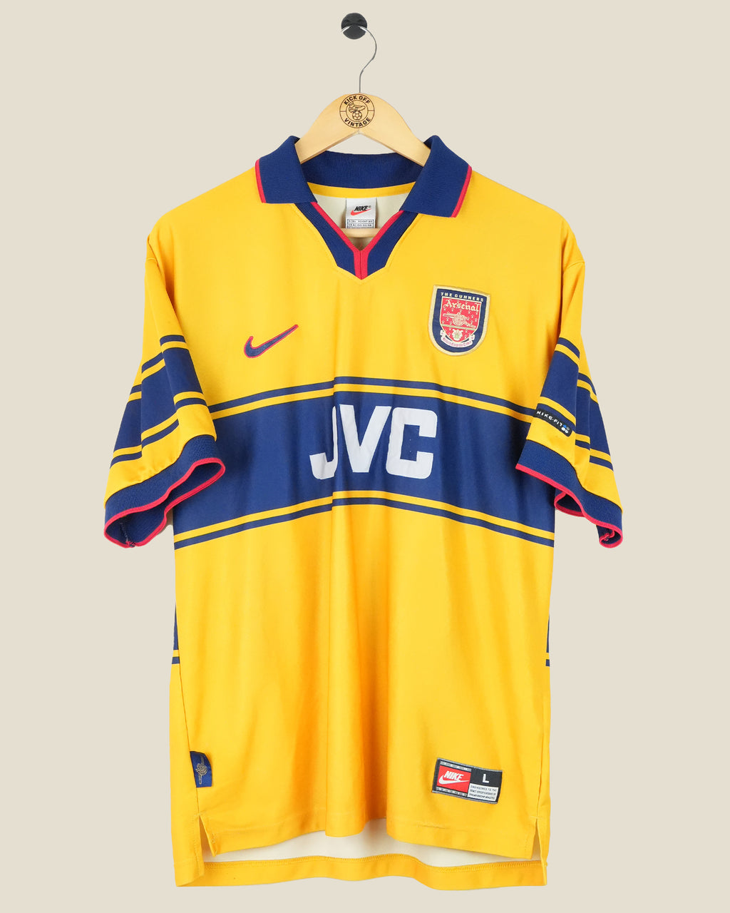 ARSENAL 1997/99 BERGKAMP AWAY SHIRT (L) NIKE