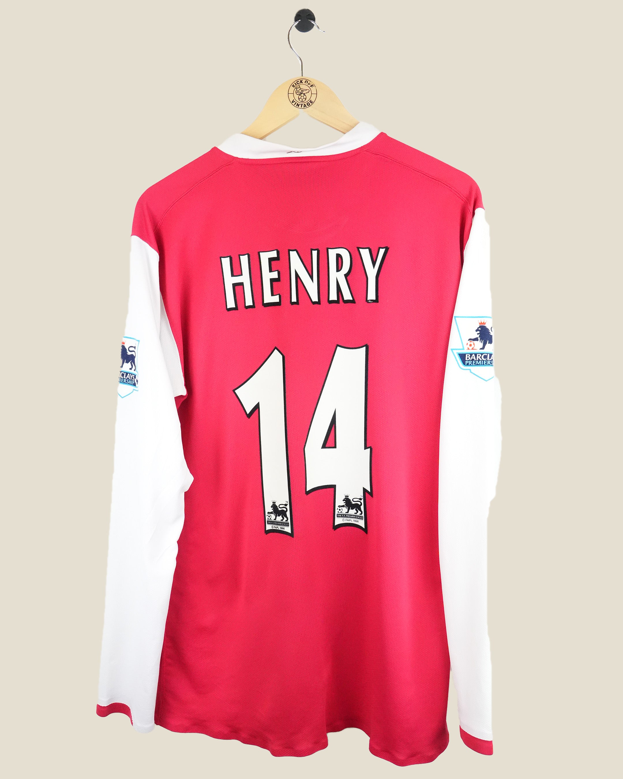 ARSENAL 2007/08 HENRY HOME SHIRT L/S PLAYER ISSUE (XL) NIKE