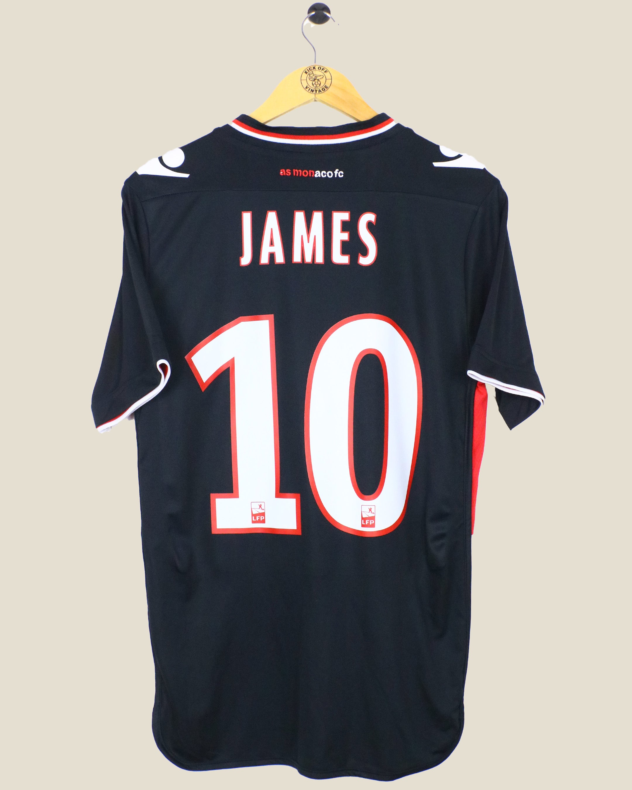 AS MONACO 2013/14 JAMES AWAY SHIRT (M) MACRON