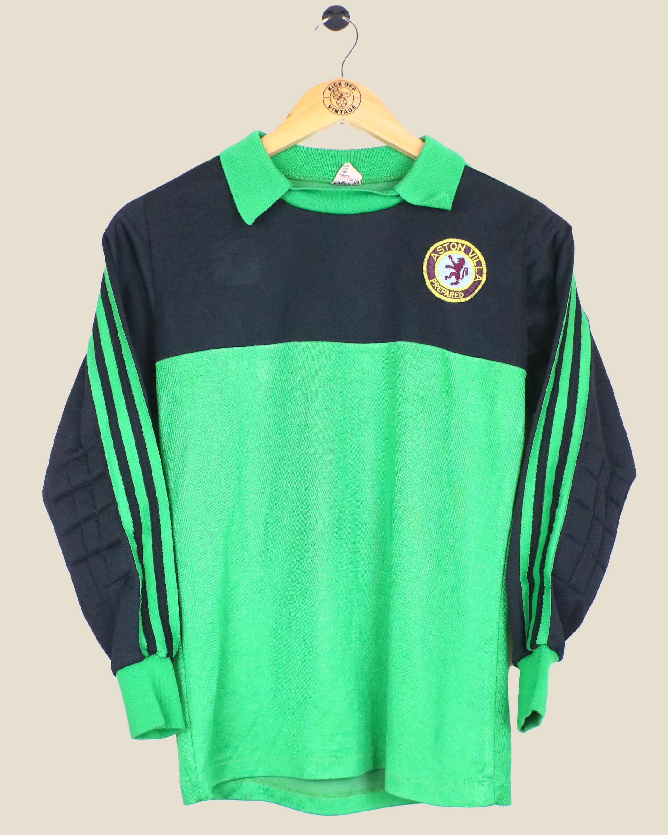 ASTON VILLA 80's OLD KEEPER SHIRT (XS) ADIDAS