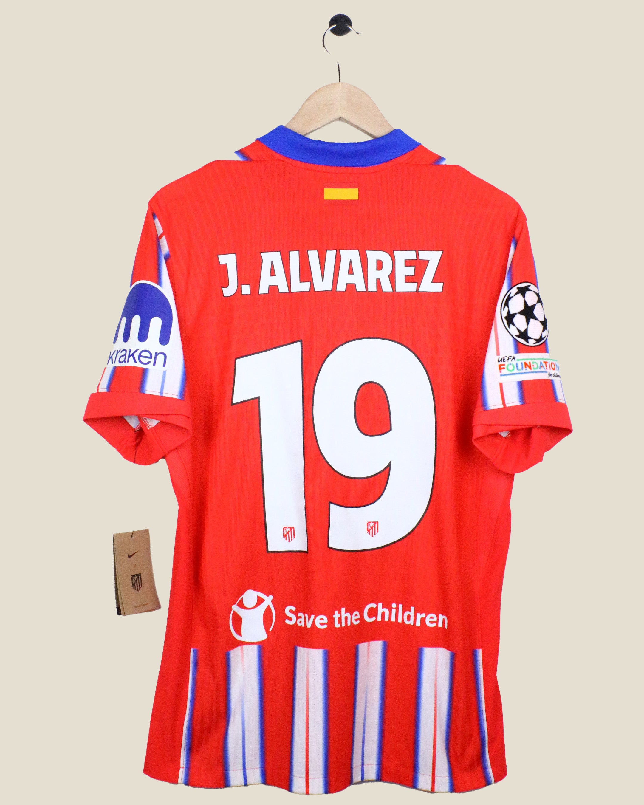 ATLETICO MADRID 2024/25 ALVAREZ #19 UCL HOME PLAYER VERSION *BNWT* (M) NIKE