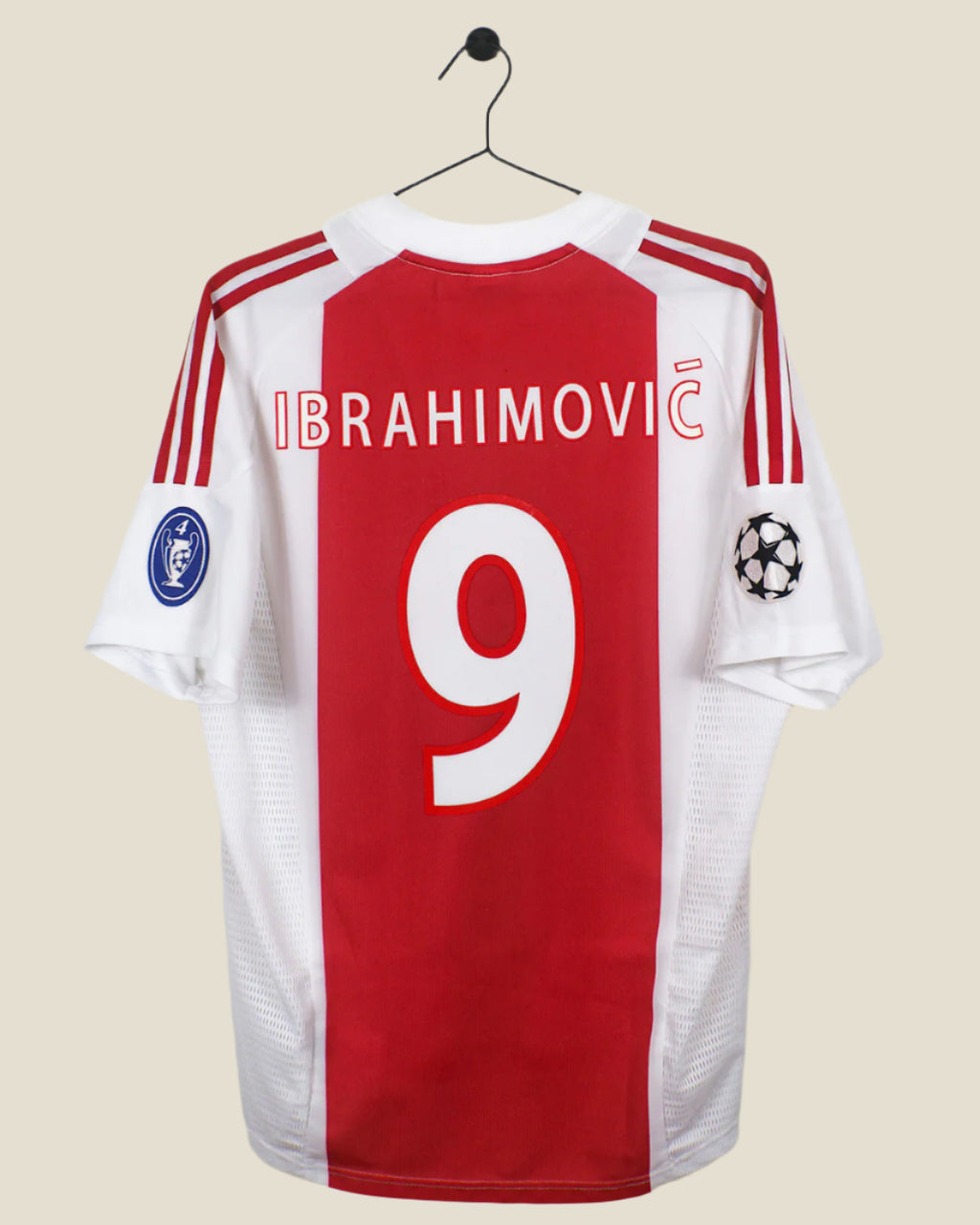AJAX 2002/04 IBRAHIMOVIC #9 UCL HOME SHIRT (M) ADIDAS