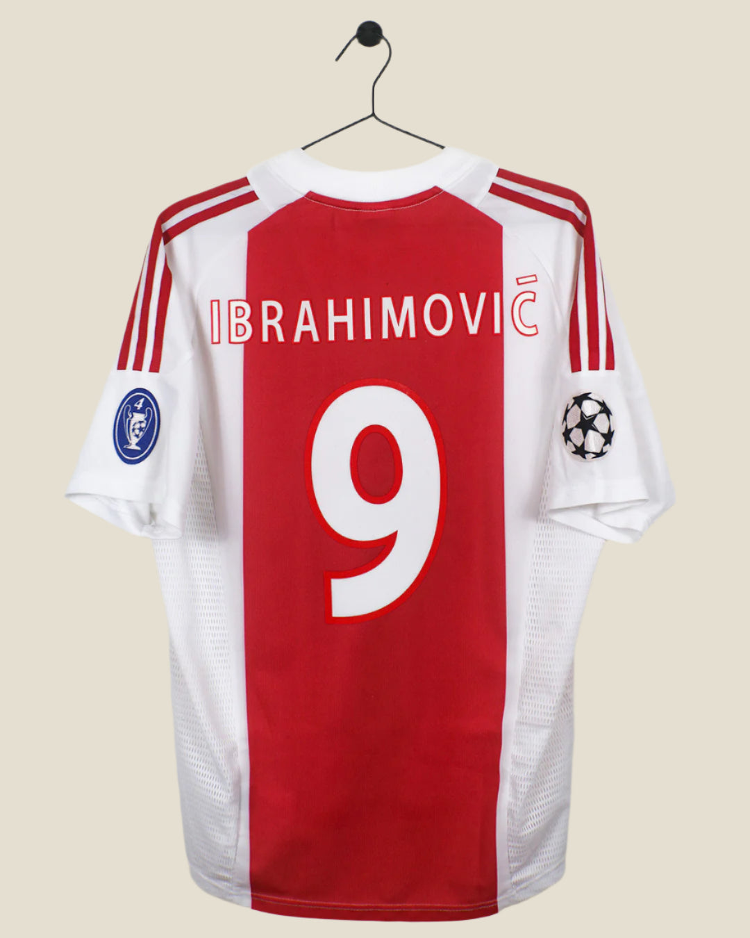AJAX 2002/04 IBRAHIMOVIC #9 UCL HOME SHIRT (M) ADIDAS
