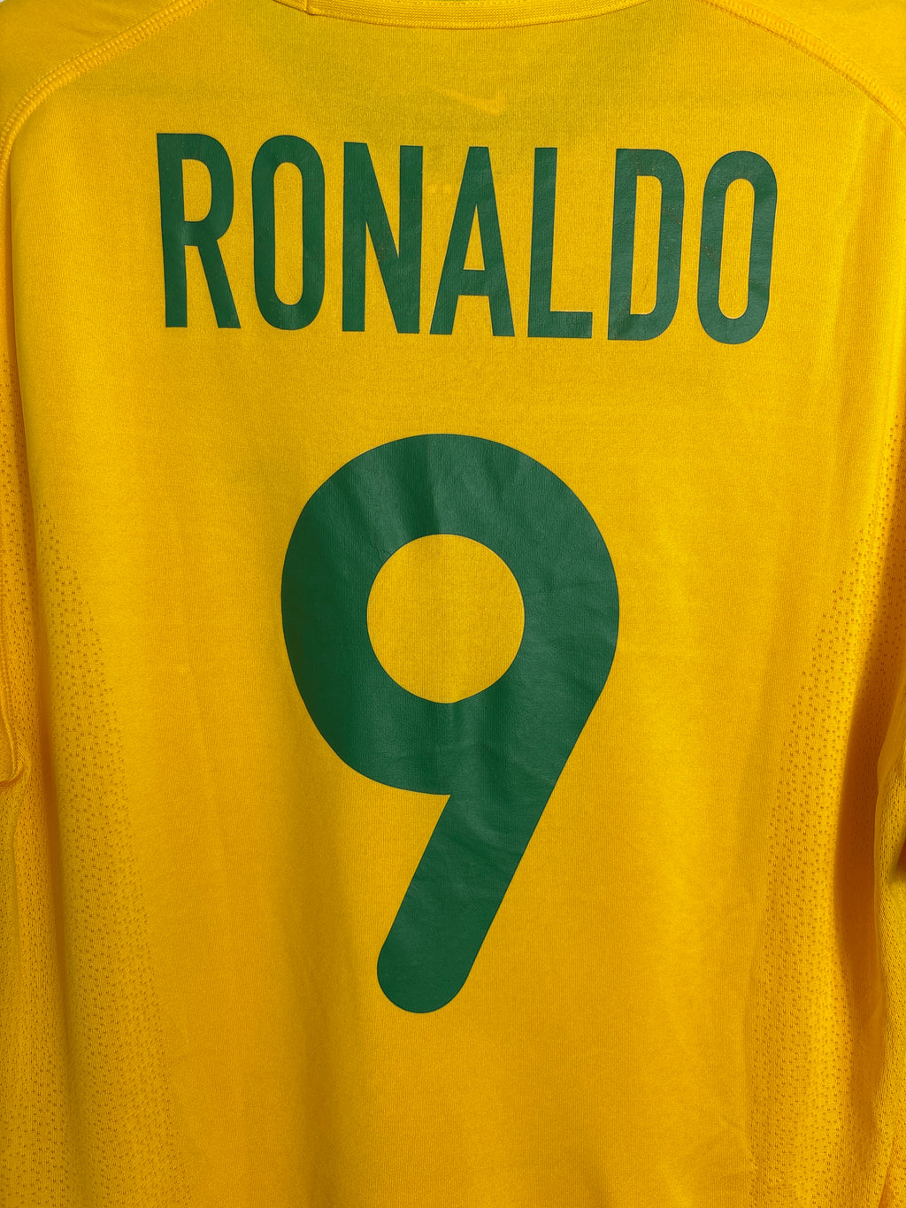 BRAZIL 2000 RONALDO #9 HOME SHIRT (M) NIKE