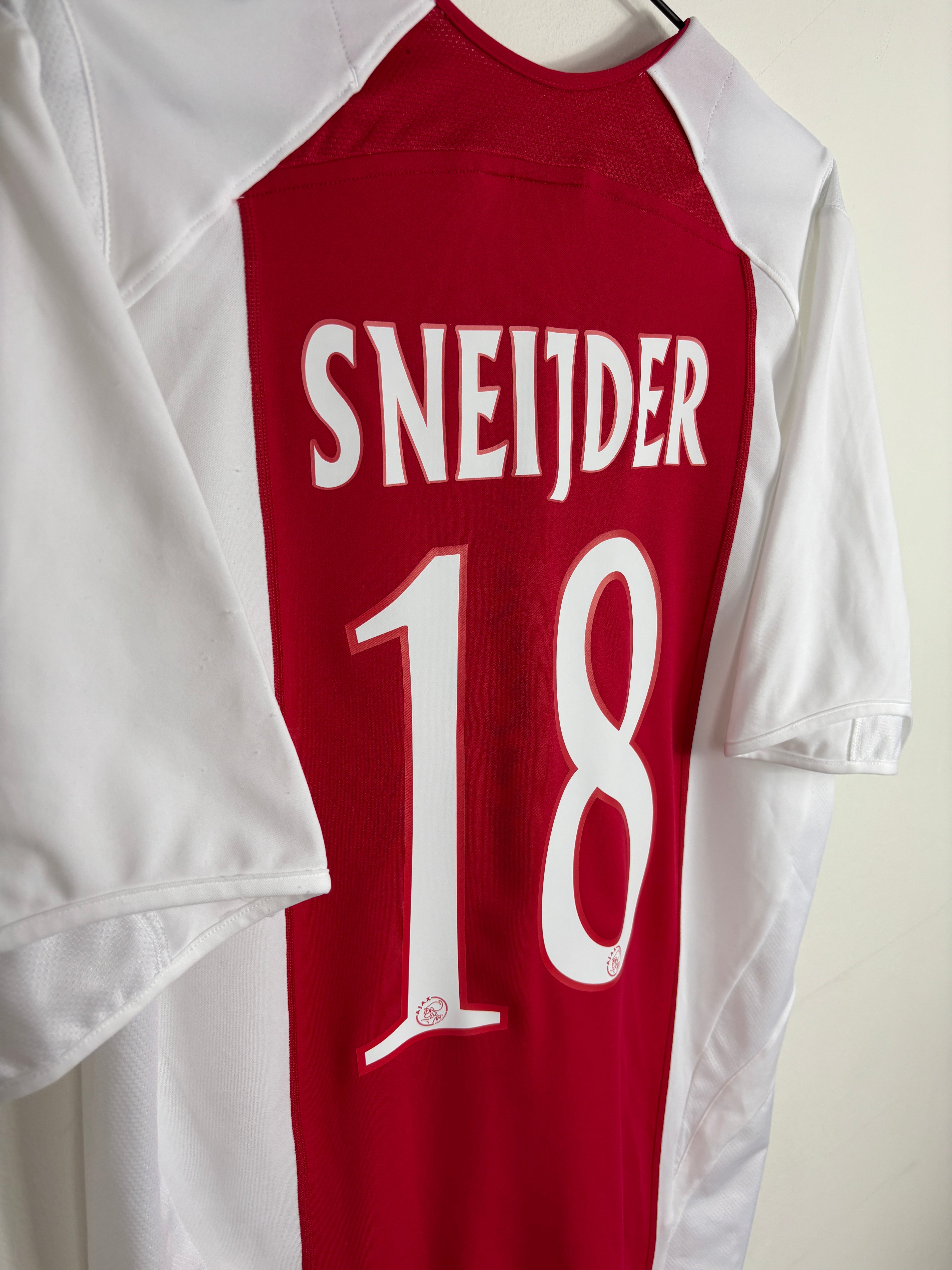 AJAX 2005/06 SNEIJDER #18 HOME SHIRT (M) ADIDAS