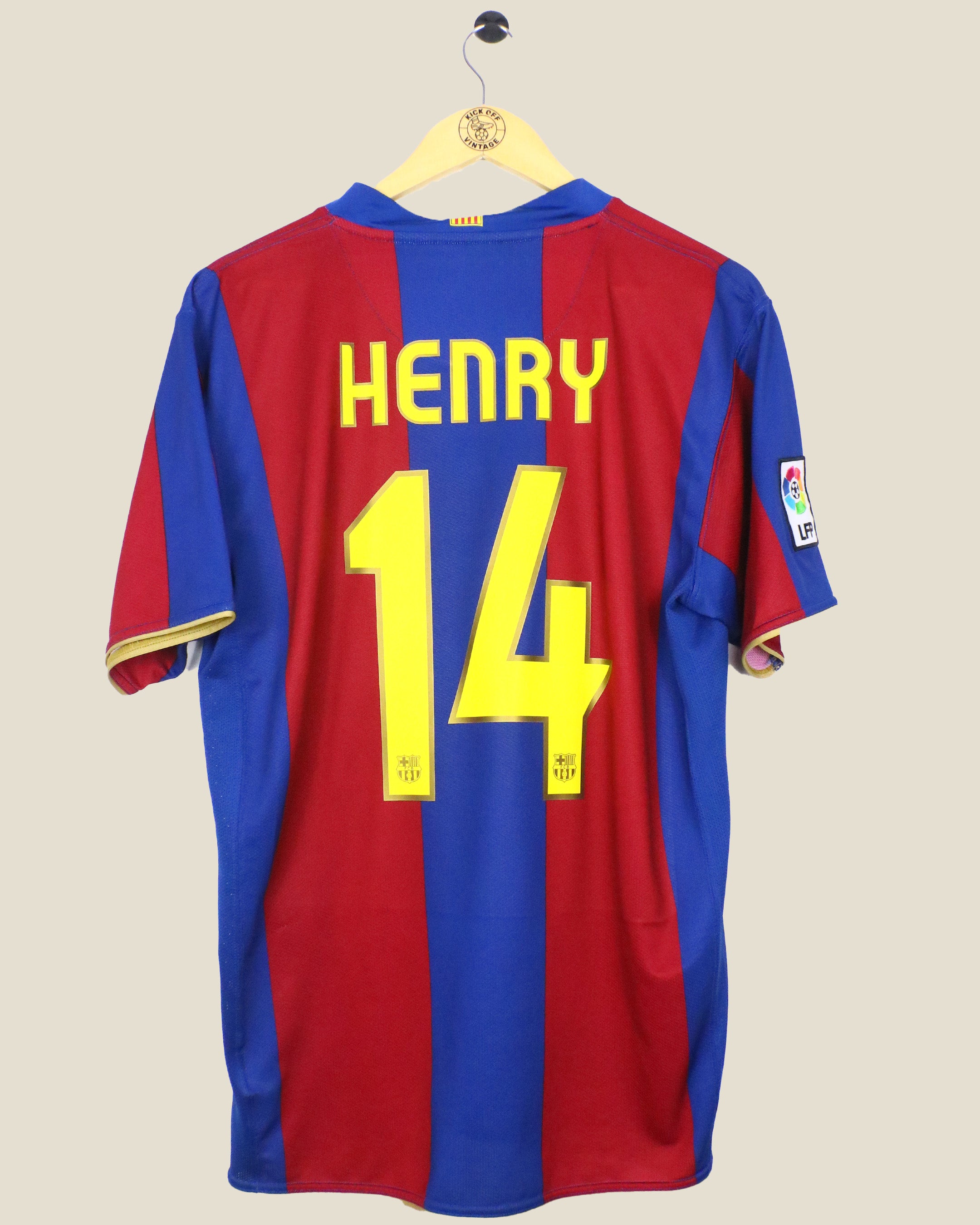 BARCELONA 2007/08 HENRY HOME SHIRT (L) NIKE