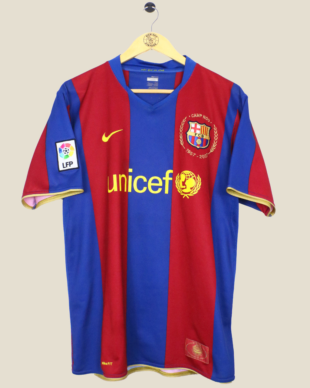 BARCELONA 2007/08 HENRY HOME SHIRT (L) NIKE