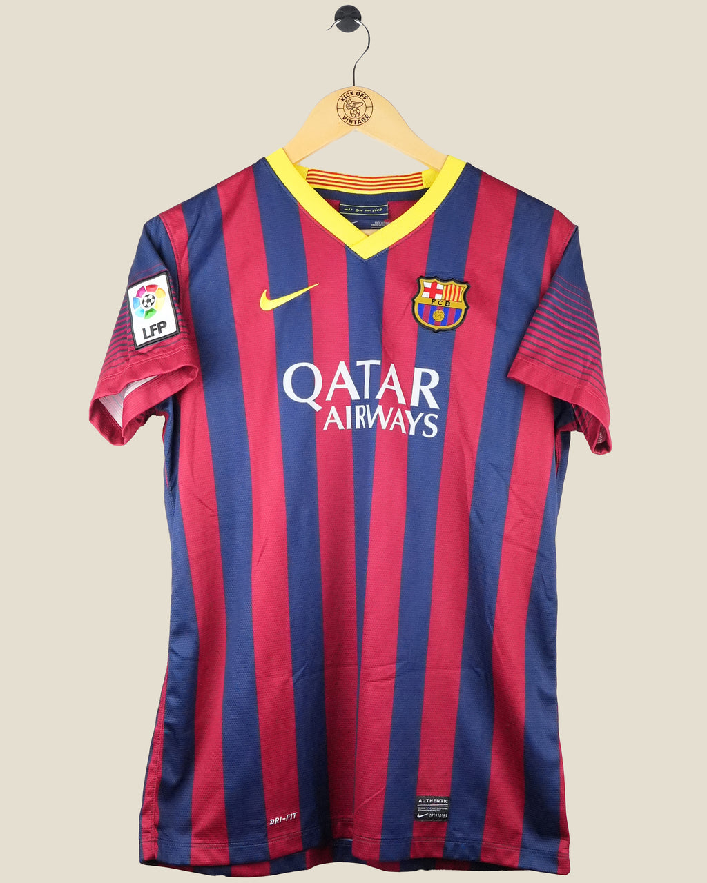 BARCELONA 2013/14 INIESTA HOME SHIRT (WOMENS L) NIKE