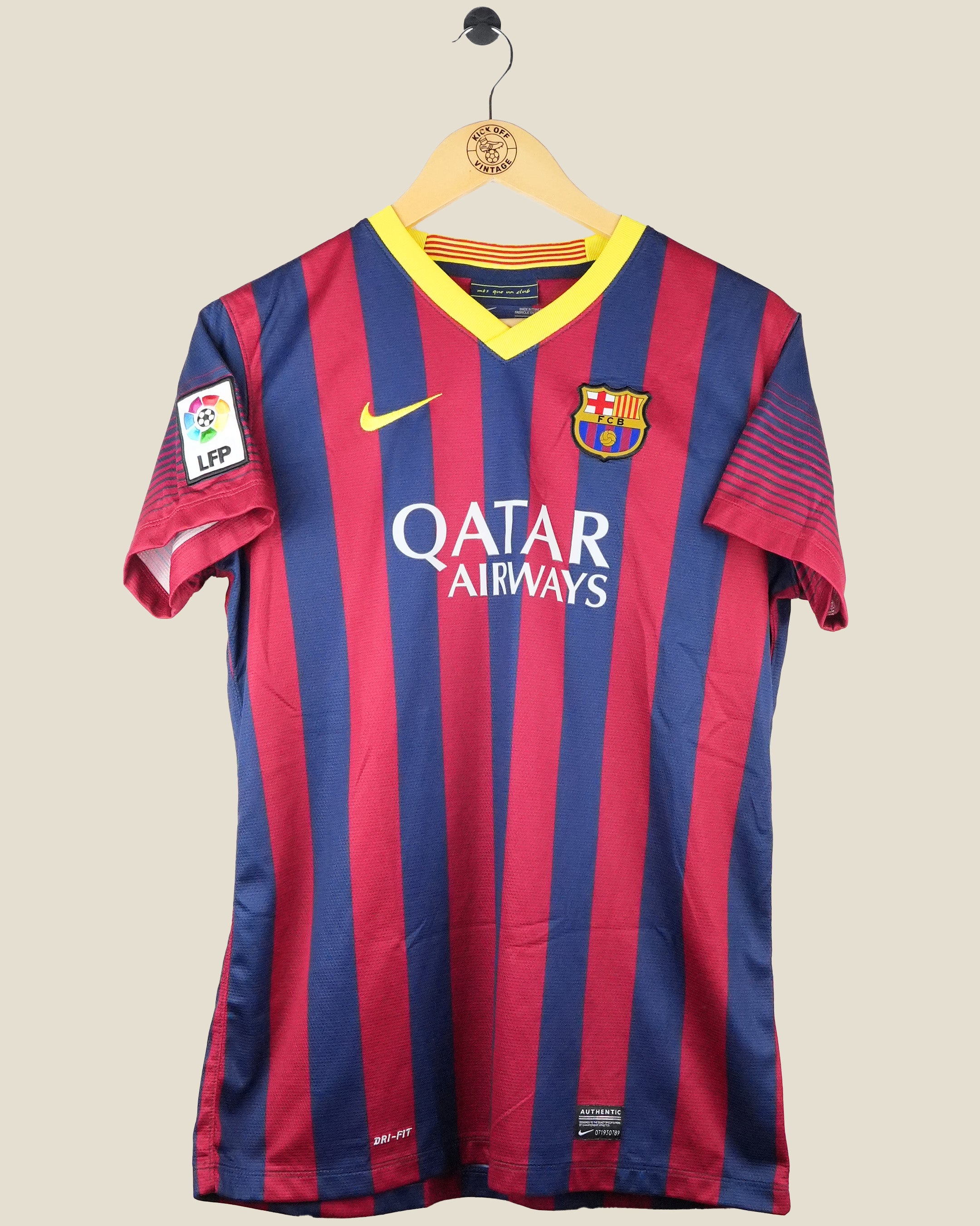 BARCELONA 2013/14 INIESTA HOME SHIRT (WOMENS L) NIKE