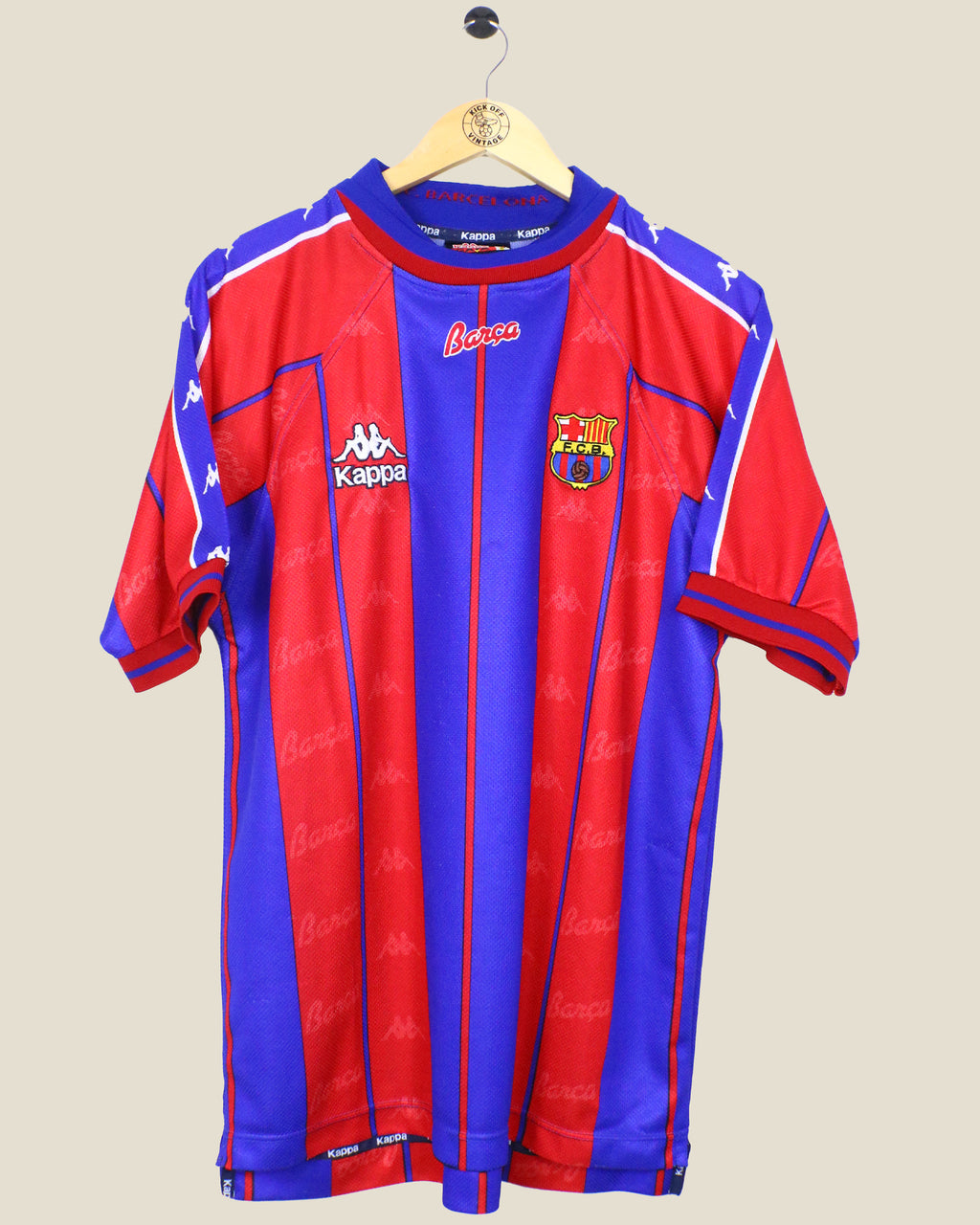 BARCELONA 1997/98 STOICHKOV HOME SHIRT (L) KAPPA