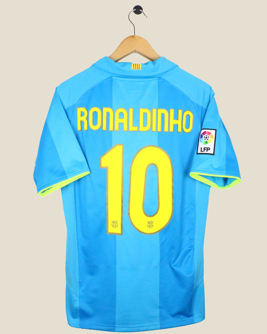 BARCELONA 2007/08 RONALDINHO #10 AWAY (S) NIKE