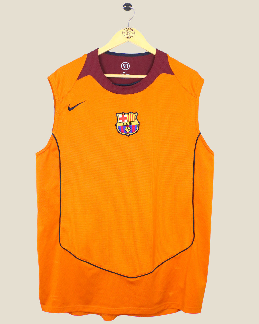 BARCELONA 2004/05 SLEEVELESS TRAINING SHIRT PLAYER VERSION (XL) NIKE